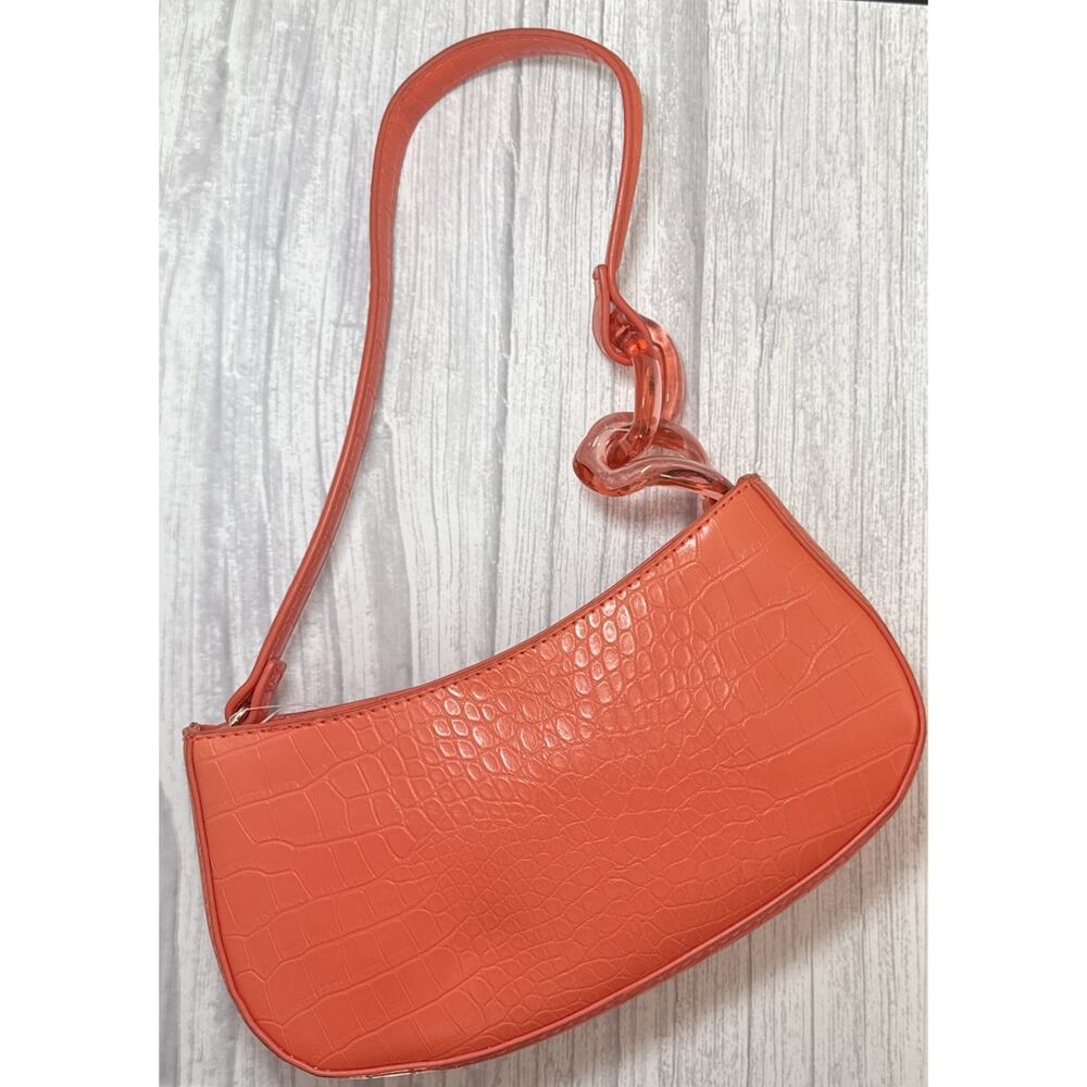 No Boundaries Women's Contemporary Baguette Handbag in orange